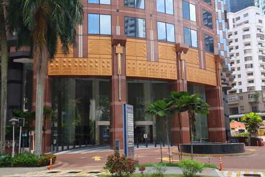 KUALA LUMPUR, MALAYSIA - MARCH 16, 2024: Menara HLX office building in Kuala Lumpur city. It houses South African High Commission, Maritime Institute of Malaysia (MIMA) and Xamble Group.