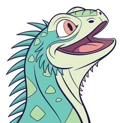 A cute smiling lizard