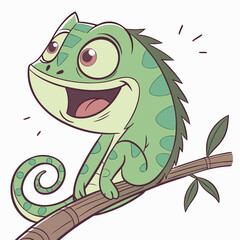 A cute smiling lizard