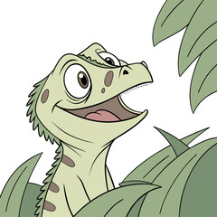 A cute smiling lizard