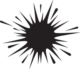 Fototapeta premium Black ink splatter on white background graphic design element