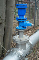 Air Valve single chamber with Double Function Installed on Industrial water pipeline outdoor