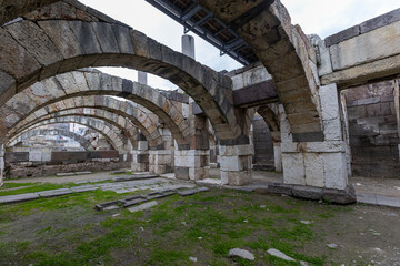 Fototapeta premium The Agora of the Ancient City of Smyrna in Izmir