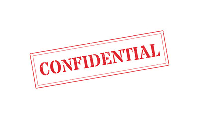 Red confidential grunge rubber stamp icon isolated white background
