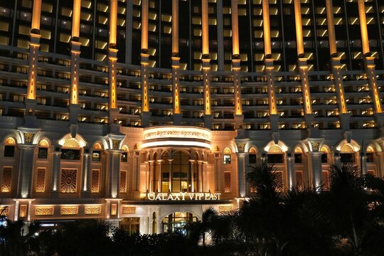 MACAU, CHINA - NOVEMBER 13, 2025: Galaxy Vip East entrance at Galaxy Macau casino resort and shopping mall in Macau, China. It is one of Cotai Strip casinos.