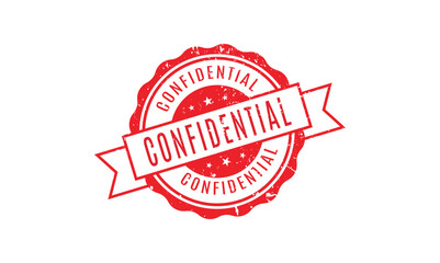 Red Confidential Rubber Stamp Ribbon