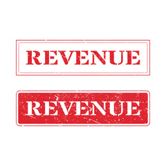 Red Grunge Revenue Stamp Set
