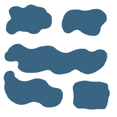 Vintage vector design set featuring a retro dog illustration within a decorative cloud frame and paper label stickers for banner elements