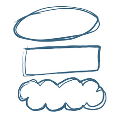 Set of blank speech bubble icons and comic chat balloons on a white background for communication and message design illustration