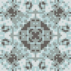 Forest Pine Pixelated Snowflake