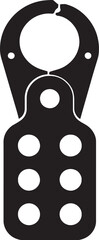 Electrical Lockout Tagout Device Black Silhouette