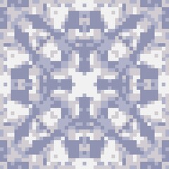 Midnight Plum Pixel Mandala