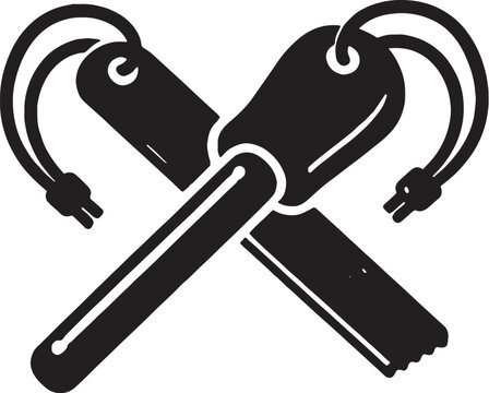 Camping Fire Starter Ferro Rod Silhouette