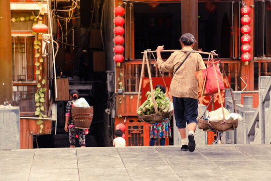 HUNAN,CHINA 1 september 2025 - landscape of Fenghuang town(phoenix village) and Tuojiang river	