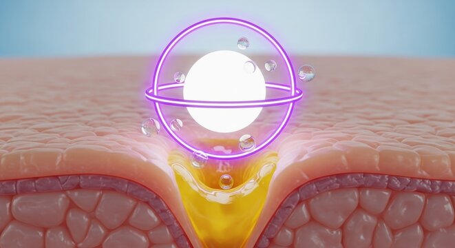 Illuminated microcapsule technology penetrates deep into the dermal layer to treat clogged pores.