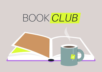 Fototapeta na wymiar Engaging discussions and cozy moments fill the air during our stimulating book club gathering