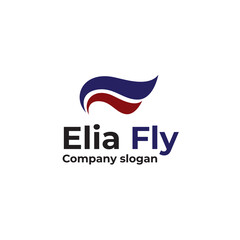 American flag vector logo design icon