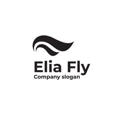 Company logo design with bird icon and modern vector concept