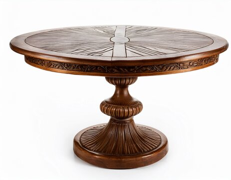beautiful ans stylish table isolated on white background