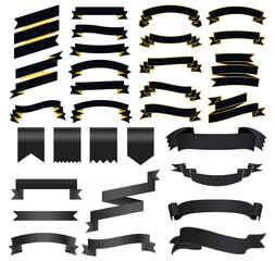 Ribbons collection. Ribbon banner art. Ribbons and banners. Flat ribbons. Set of Ribbons and banner. Banner illustration. Set of banner. Set of scroll ribbon, vintage ribbon