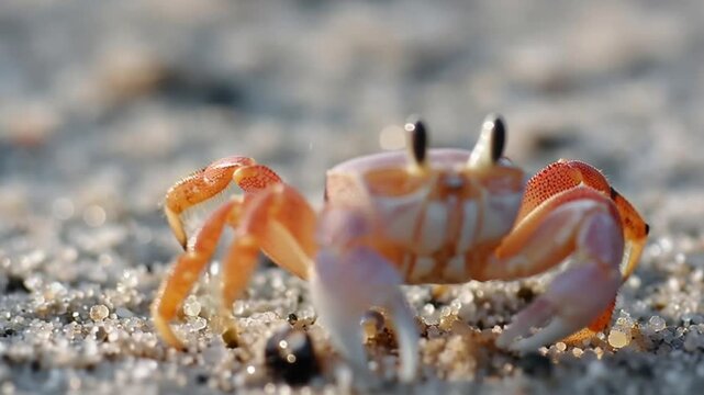 Babykrebs krabbelt langsam