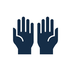 Obraz premium Islamic Prayer Hands Solid Icon for Ramadan and Worship
