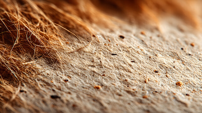 Macro kraft paper with specks and fibers details