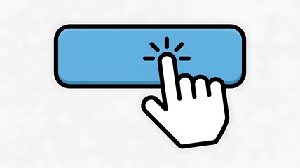 Obraz premium Clicking a button