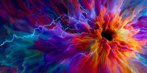 Obraz premium Abstract colorful Vivid Light Eruption background, ai generated.