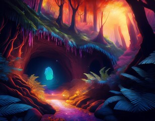 Fototapeta premium cave in the forest