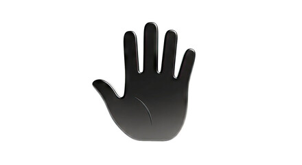 Obraz premium Black Hand Emoji Icon