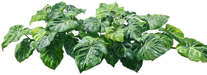Lush green foliage plant with intricate leaf patterns