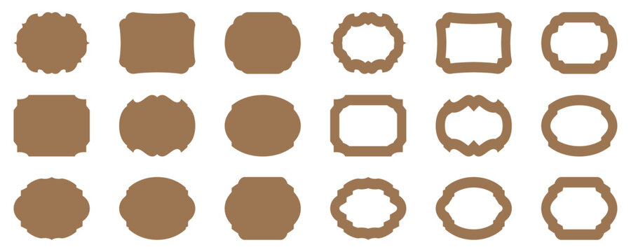 Old mosque windows shape in oriental style. Islamic door set, flat arabic frames or arabian arches silhouette. Muslim architecture geometric design elements, moroccan minimal arcs. Ramadan kareem gate