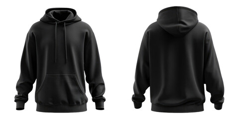 Full shot of a dark gray hoodie