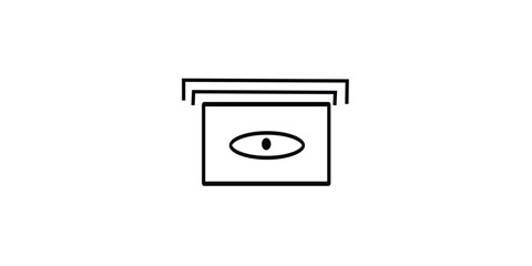 Minimalist Eye Vision and Security Monitoring Icon