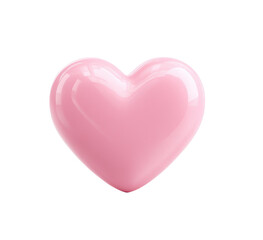 A glossy, light pink heart shape (2)