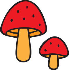 fly agaric vector illustration