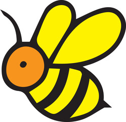 bee on white background