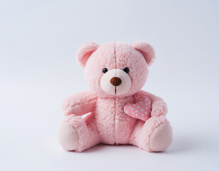 Obraz premium Pink Teddy Bear with Heart