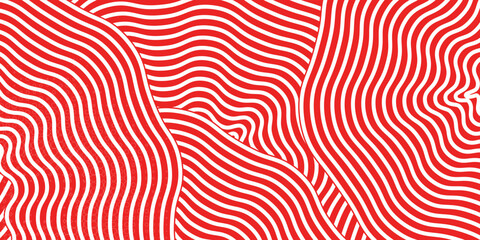 A close up shot of chopsticks lifting white noodles against a red background. abstract vector illustration.