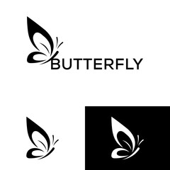creative beauty butterfly logo template
