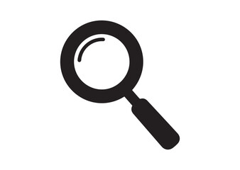 Magnifying Glass Icon, Editable Solid Vector Illustration