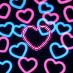 Colorful heart pattern