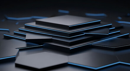 Modern dark geometric pattern with triangular shapes and gradient effects