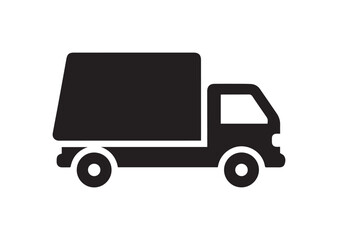 Delivery Truck Icon, Editable Solid Vector Illustration