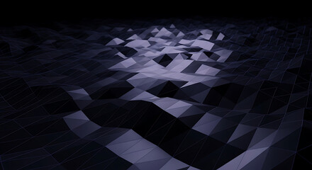 Modern dark geometric pattern with triangular shapes and gradient effects