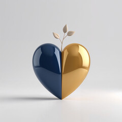 Heart Flower Shape &ndash; Isolated Love Blossom Design