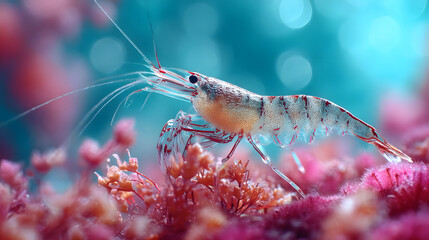 Translucent Crustacean on Vibrant Luminous