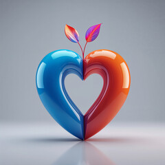 Heart Shaped Flower Isolated &ndash; Romantic Floral Love