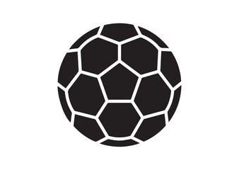 Fototapeta premium Soccer Ball Icon, Editable Solid Vector Illustration